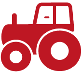 Icono tractor rojo